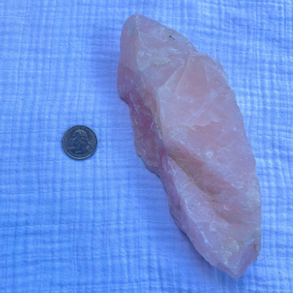 Large Raw Rose Quartz Chunk Crystal